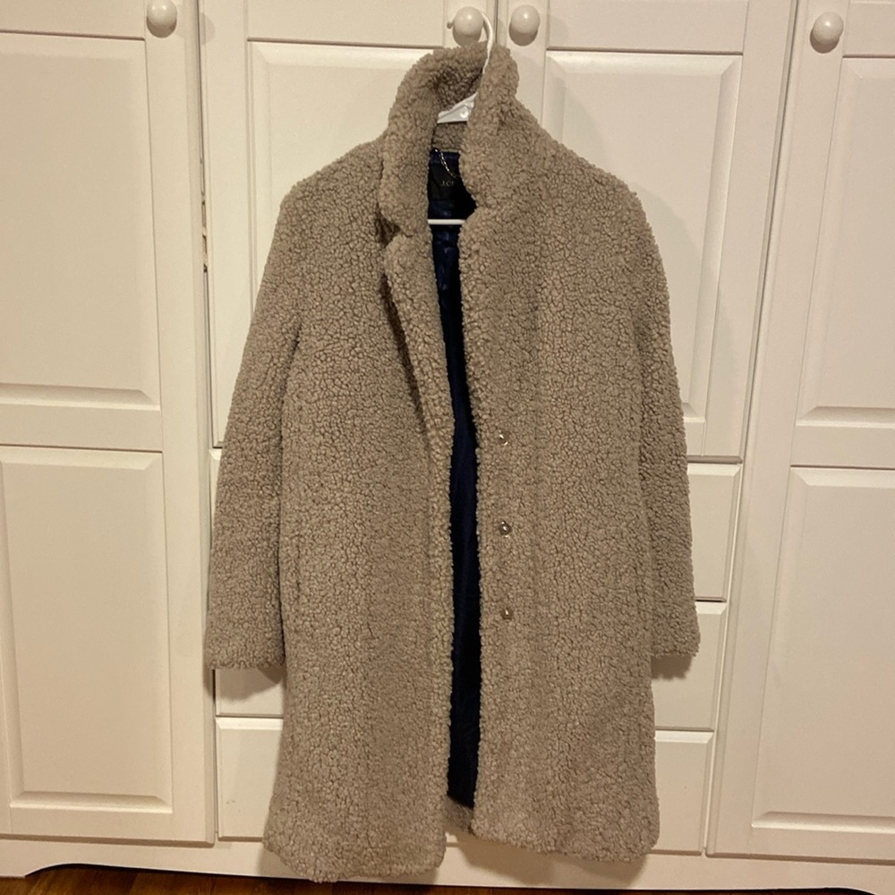 J Crew Teddy Sherpa Topcoat